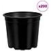 Vaso per Fiori 200 pcs Nero Ø 15 x 13 cm Plastica - Foto miniatura 4