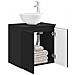 Mobile Lavabo da Parete Nero 49,5 x 41 x 64,5 cm - Foto miniatura 2