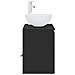 Mobile Lavabo da Parete Nero 49,5 x 41 x 64,5 cm - Foto miniatura 3
