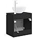 Mobile Lavabo da Parete Nero 49,5 x 41 x 64,5 cm - Foto miniatura 4