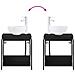 Mobile Lavabo da Parete Nero 49,5 x 41 x 64,5 cm - Foto miniatura 7