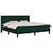 Struttura letto con materasso Verde Scuro 180 x 200 cm Velluto - Foto miniatura 1