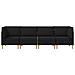 Set di divani modulari con spazio di archiviazione 4 pcs Nero - Foto miniatura 6