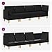 Set di divani modulari con spazio di archiviazione 4 pcs Nero - Foto miniatura 8