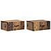 Mobiletto da notte a muro 2 pcs Legno antico 49 x 34,5 x 20 cm - Foto miniatura 1