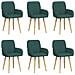 Sedie da pranzo 6 pcs Tessuto Verde Scuro 56,5 x 50 x 87,5 cm - Foto miniatura 1