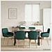 Sedie da pranzo 6 pcs Tessuto Verde Scuro 56,5 x 50 x 87,5 cm - Foto miniatura 2