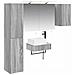 Set di mobili per il bagno 5 pcs Sonoma grigio - Foto miniatura 1