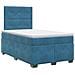 Letto box spring con materasso Blu 120 x 190 cm Velluto - Foto miniatura 1