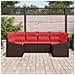 Set di divani 6 pz Marrone polyrattan - Foto miniatura 2