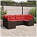 Set di divani 6 pz Marrone polyrattan - Foto miniatura 8