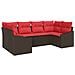Set di divani 6 pz Marrone polyrattan - Foto miniatura 1