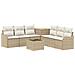 Set di divani 8 pz Beige e Bianco Crema - Foto miniatura 1