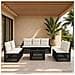 Set Divano da Giardino 8 pz Nero e Bianco Crema polyrattan - Foto miniatura 2