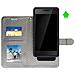 Custodia Smartphone Universale Portafoglio Argento Xxl Supporto + Specchio - Foto miniatura 4