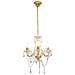 Lampadario Con Perline Dorato Tondo 3 E14 - Foto miniatura 5