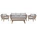 Set Da Giardino In Rattan Marrone / grigio Vittoria Xl - Foto miniatura 18