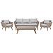 Set Da Giardino In Rattan Marrone / grigio Vittoria Xl - Foto miniatura 1