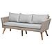 Set Da Giardino In Rattan Marrone / grigio Vittoria Xl - Foto miniatura 16