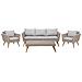 Set Da Giardino In Rattan Marrone / grigio Vittoria Xl - Foto miniatura 11