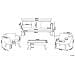 Set Da Giardino In Rattan Marrone / grigio Vittoria Xl - Foto miniatura 5