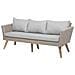 Set Da Giardino In Rattan Marrone / grigio Vittoria Xl - Foto miniatura 24