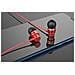 Auricolari Stereo Universali Metal Earphone HF118 con Cavo Microfono Integrato - Rosso / Nero - Foto miniatura 6