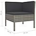 Set Divani Da Giardino 10 Pz Con Cuscini In Polyrattan Grigio - Foto miniatura 2