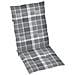 Cuscini per Sedie da Giardino 6 pz Grigi a Quadri 120x50x4 cm - Foto miniatura 2