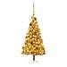Set Albero Natale Artificiale con LED Palline Oro 150 cm PET - Foto miniatura 1