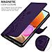 Cadorabo Custodia Compatibile Con Samsung Galaxy A32 4g In Lilla Scuro Fiore - Coperchio Protettivo In Design Floreale Con Chiusura Magnetica, Funzione Stand E Slot Per Carte - Foto miniatura 5