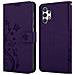 Cadorabo Custodia Compatibile Con Samsung Galaxy A32 4g In Lilla Scuro Fiore - Coperchio Protettivo In Design Floreale Con Chiusura Magnetica, Funzione Stand E Slot Per Carte - Foto miniatura 8