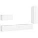 Set Mobili Porta TV 4 pz Bianco in Legno Multistrato - Foto miniatura 1
