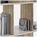 Libreria Design Moderna Scaffale 4 Ripiani 145x29x145 Casa Ufficio Bianco Rovere - Foto miniatura 2