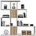 Libreria Design Moderna Scaffale 4 Ripiani 145x29x145 Casa Ufficio Bianco Rovere - Foto miniatura 4
