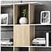 Libreria Design Moderna Scaffale 4 Ripiani 145x29x145 Casa Ufficio Bianco Rovere - Foto miniatura 5