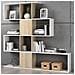 Libreria Design Moderna Scaffale 4 Ripiani 145x29x145 Casa Ufficio Bianco Rovere - Foto miniatura 1