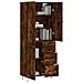 Credenza Rovere Fumo 69,5x34x180 Cm In Legno Multistrato - Foto miniatura 3