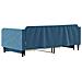 Divano Letto Estraibile Con Cassetti Blu 100x200 Cm In Velluto - Foto miniatura 4