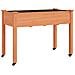 Fioriera Ruote Fodera Marrone 118x59x80cm Legno Massello Abete - Foto miniatura 2