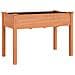 Fioriera Ruote Fodera Marrone 118x59x80cm Legno Massello Abete - Foto miniatura 3