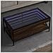 Tavolino Da Salotto Con Led Infinity Rovere Marrone 90x50x38 Cm - Foto miniatura 1