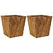 Fioriere Da Giardino 2 Pz 40x40x40 Cm In Acciaio Corten - Foto miniatura 1