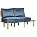 Divano 2 Posti Salo Tessuto Blu Con Tavoli - Foto miniatura 3