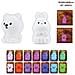 Lumino Lampada Notte Led Silicone Tavolo Comodino Bambini Rgb Coniglio E Orso - Foto miniatura 1
