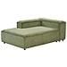 Chaise Longue Versione Destra Ardal Velluto A Coste Verde - Foto miniatura 4