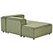 Chaise Longue Versione Destra Ardal Velluto A Coste Verde - Foto miniatura 6