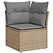 Set Divano Da Giardino 9 Pz Con Cuscini Beige In Polyrattan - Foto miniatura 9