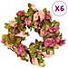 Ghirlande Fiori Artificiali Natale 6 Pz Rosa Rossa 250 Cm - Foto miniatura 1