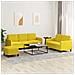 Set Di Divani 3 Pz Giallo In Velluto - Foto miniatura 1